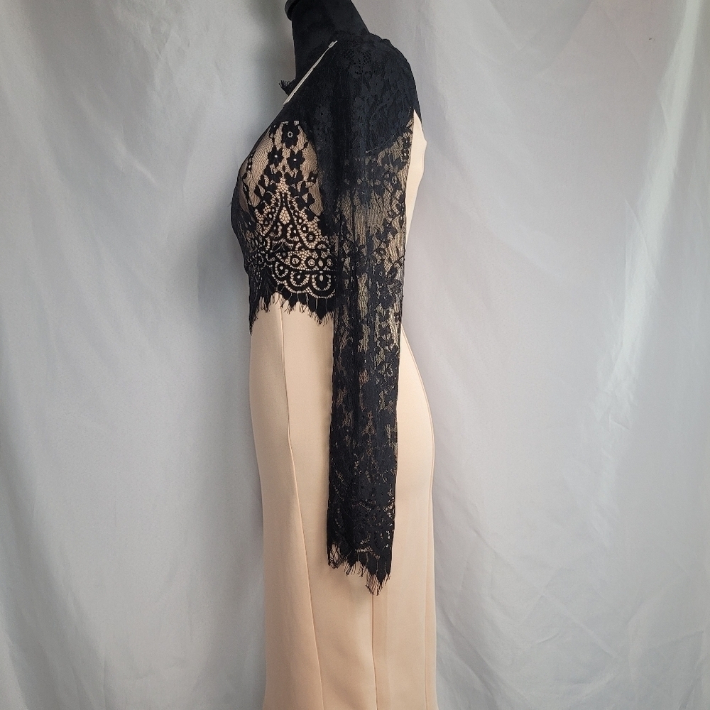 Mustard Seed by Anthropologie  Lace Overlay Sheath Dress w/ Fringe Detail Size S - Picture 4 of 13
